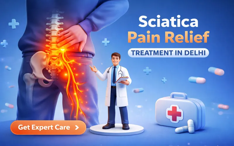 Sciatica pain relief treatment in Dwarka  Neurosurgery specialist in Delhi