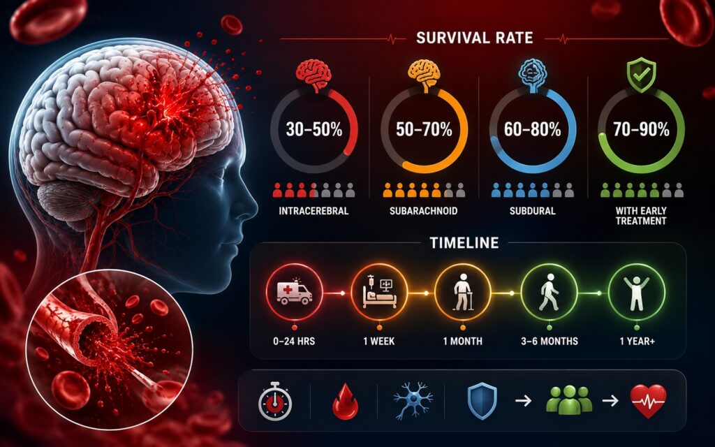 Brain Haemorrhage survival rate